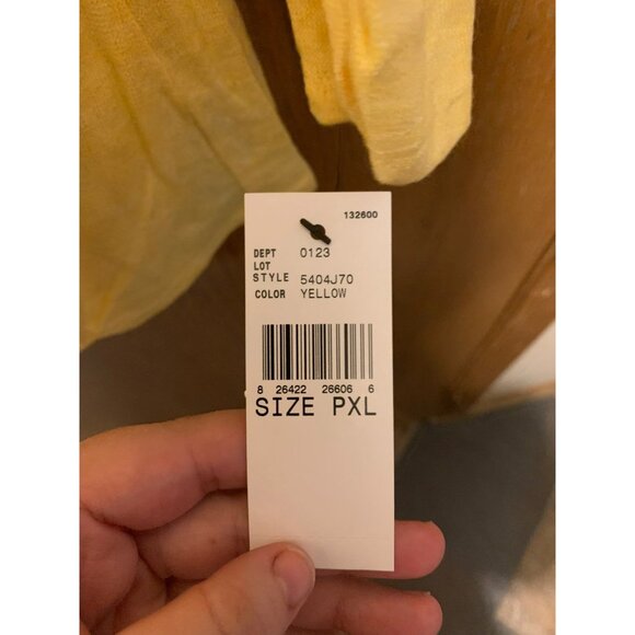 PXL I.n. Studio yellow tie sweater petite new with tags long sleeves - Picture 2 of 2